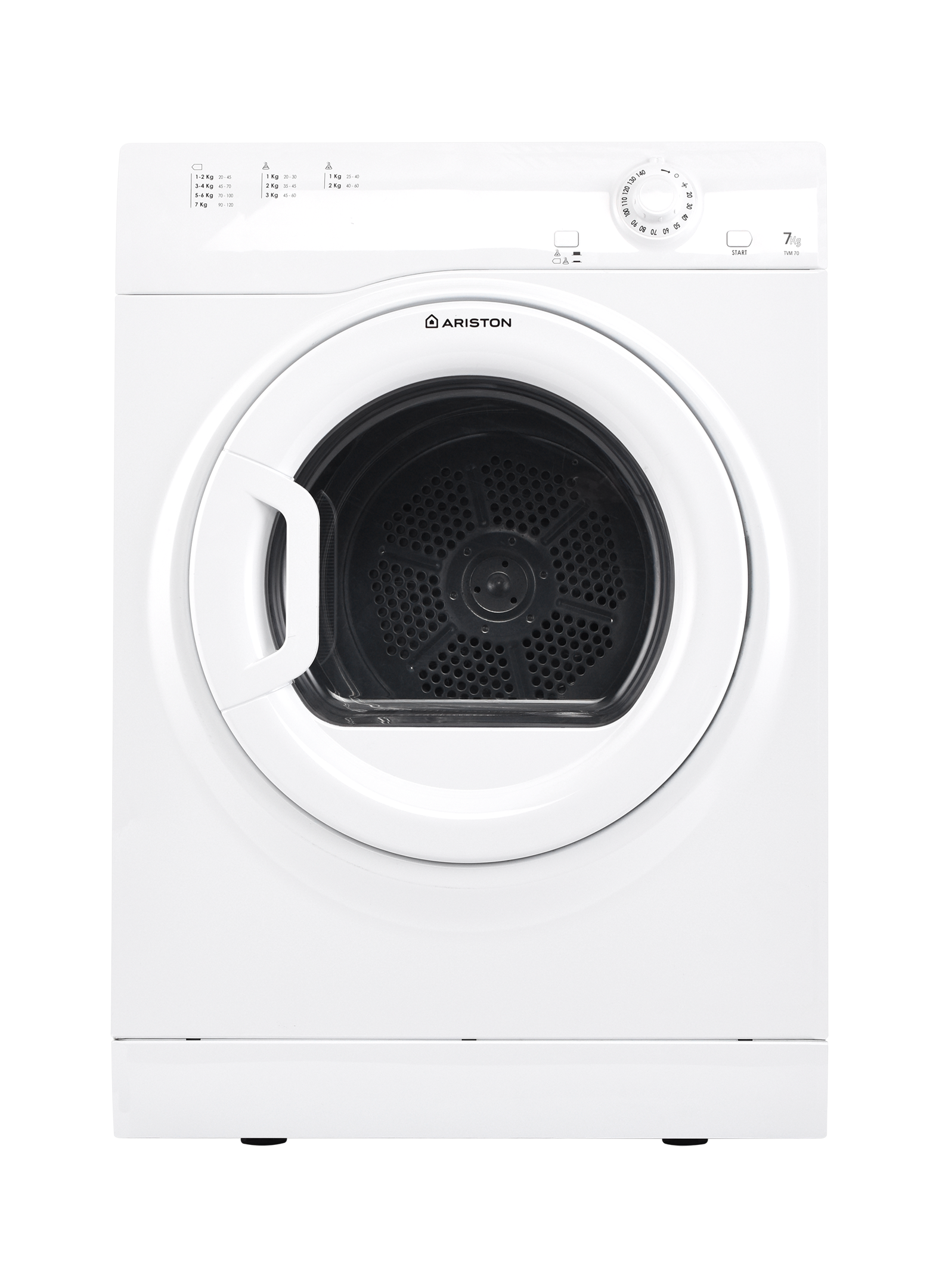 Ariston Tumble Dryer, 7kg, Air Vented, Steel Tub, 3 Special Drying