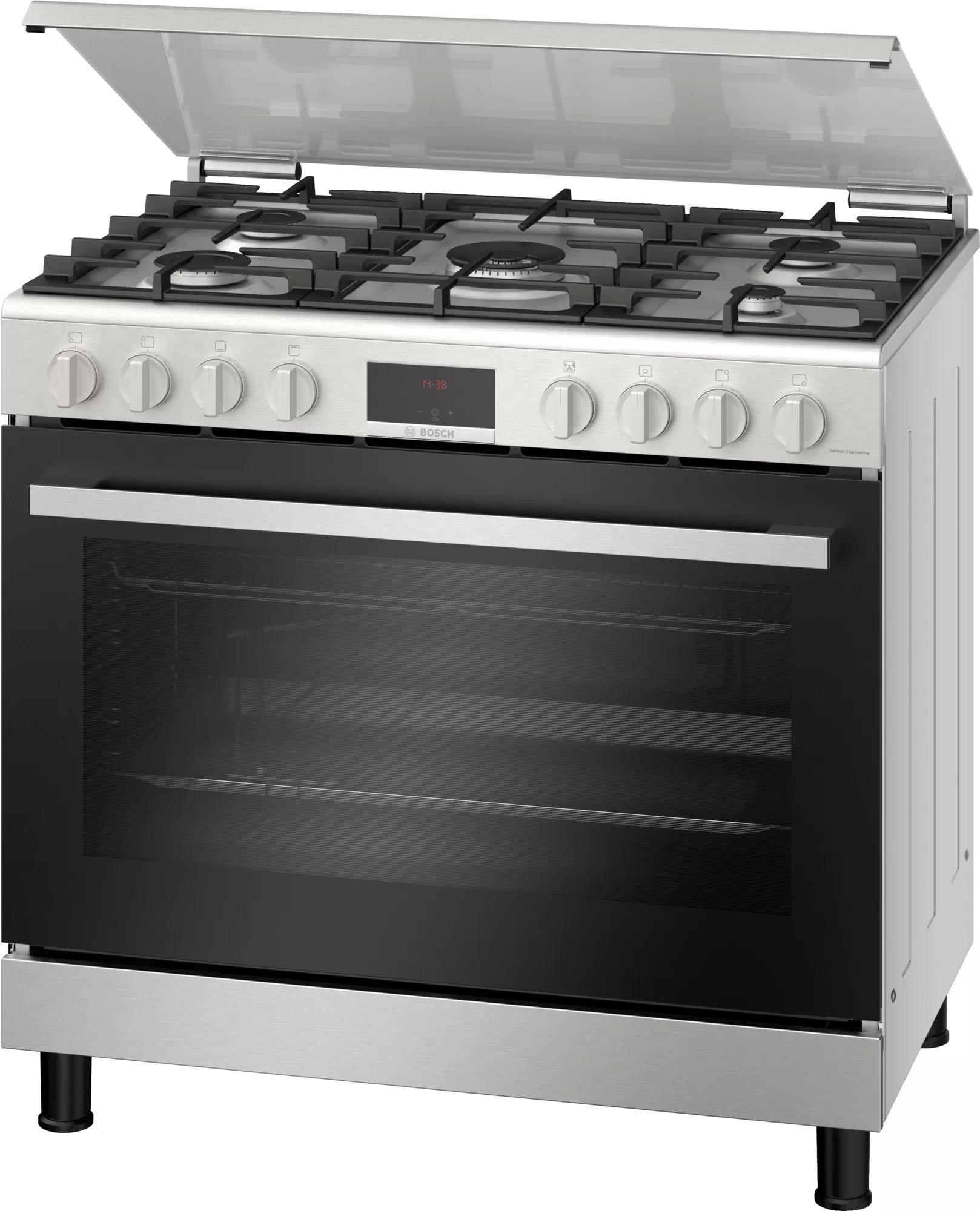 Bosch 90x60cm Gas Cooking Range With Convection Digital Full Safety