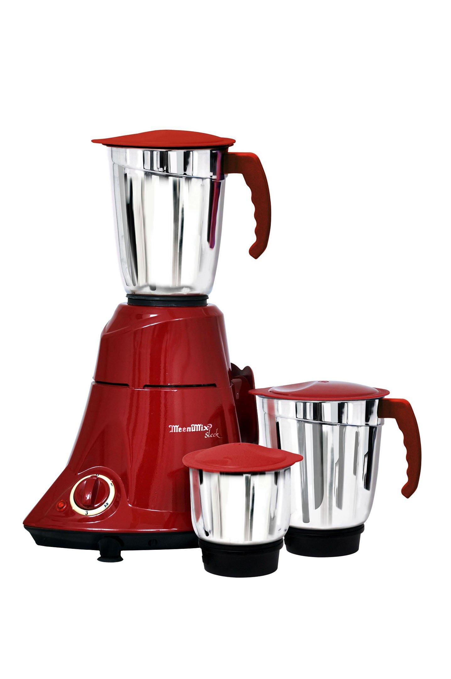 Meenumix SLEEK 3in1 1.5L Mixer Grinder Blender Stainless Jar 600W Maroon eXtra Bahrain