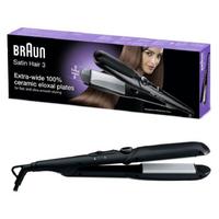Braun Satin Hair 3 ES1 Hair Straightner, Ceramic Eloxal Plates, Black.