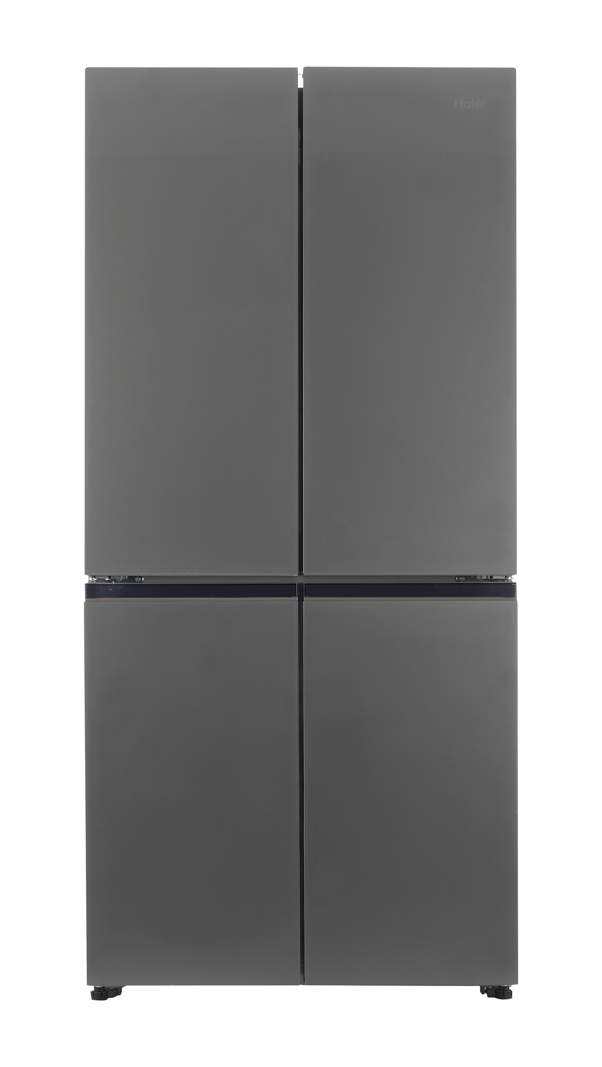 Haier Refrigerator 4-Door, 15.5 Cu.Ft./440 Ltrs, Inverter Compressor, Grey  Glass - eXtra Saudi