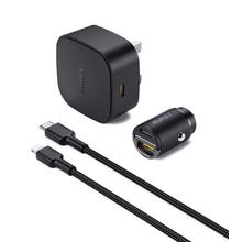 Buy AUKEY Bundle II, Wall Charger, Car Charger, USB-C To Lightning Cable, Black in Saudi Arabia