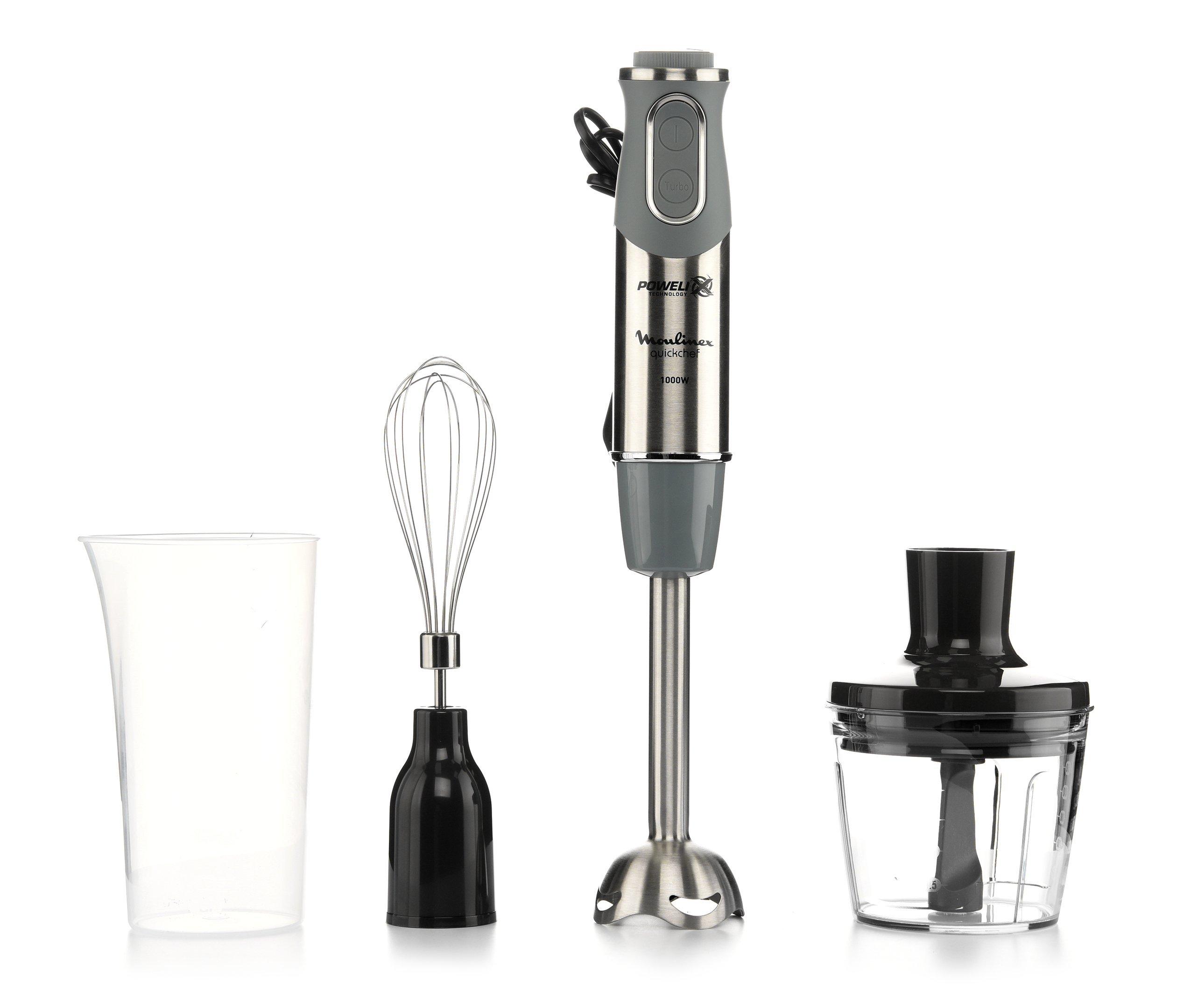 Moulinex Hand Blender Quickchef 1000 Watts,3 Liter Food Proceesor