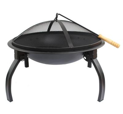 Homez Outdoor Fire Pit With 4 Foldable, Fire Pit Folding Legs