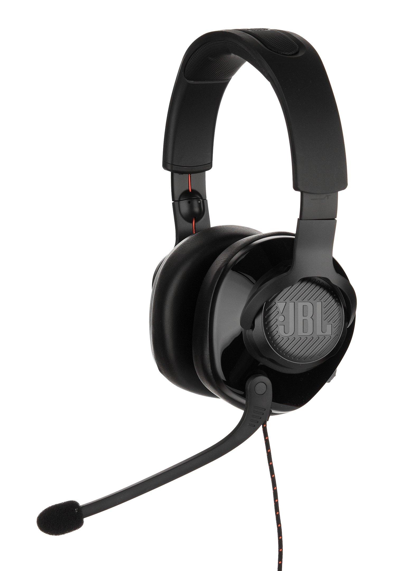 JBL Quantum 300 Wired Over-Ear Gaming Headset With Flip-up Mic