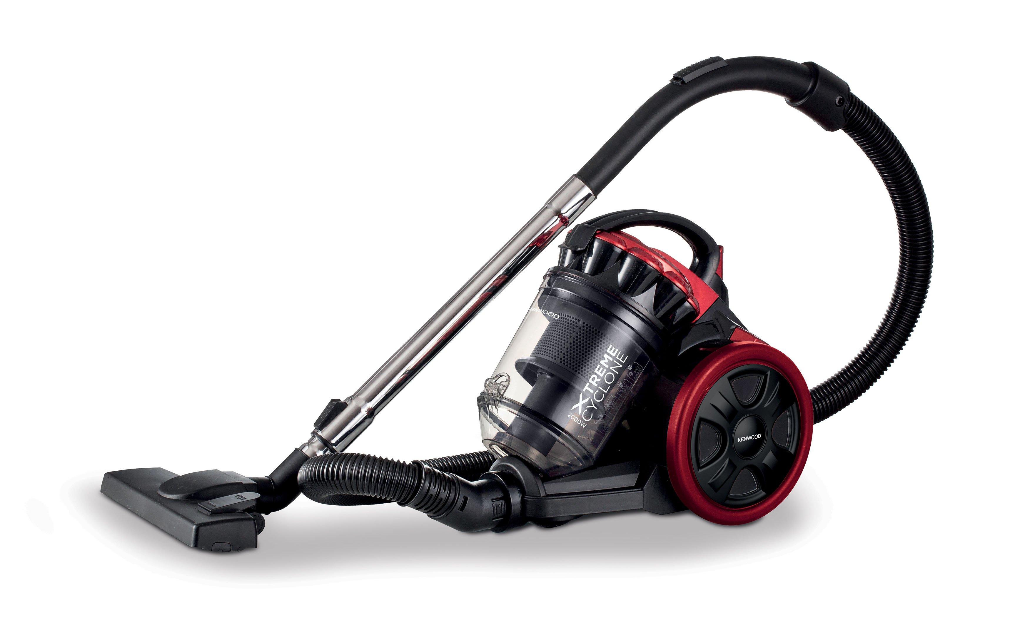 Kenwood 2000 Watts 3 Ltr Bagless Vacuum Cleaner, Black/Red. eXtra Oman