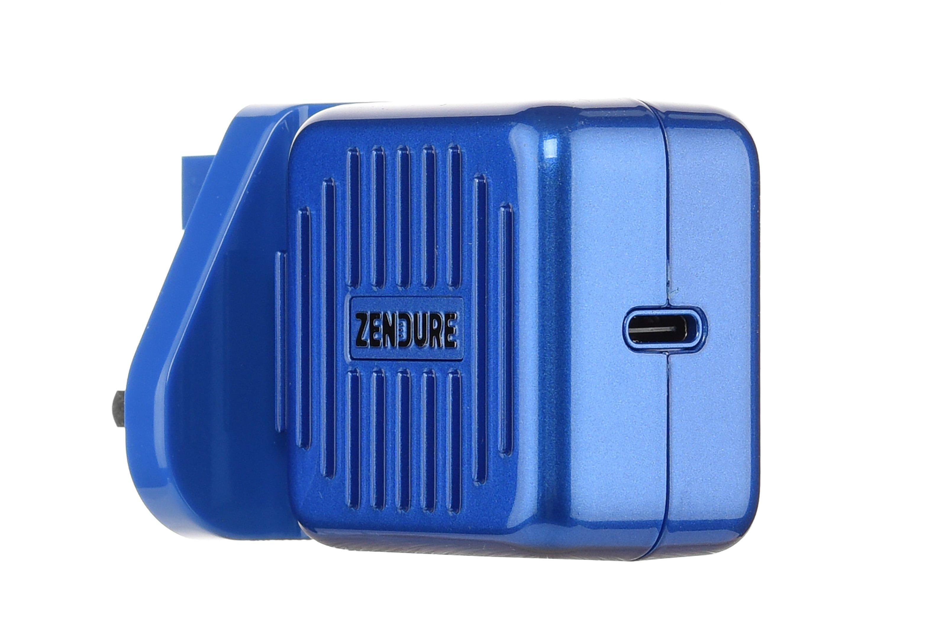 Zendure Bundle SuperPort 20W with SuperCord Type C  to Lighting Cable , Blue