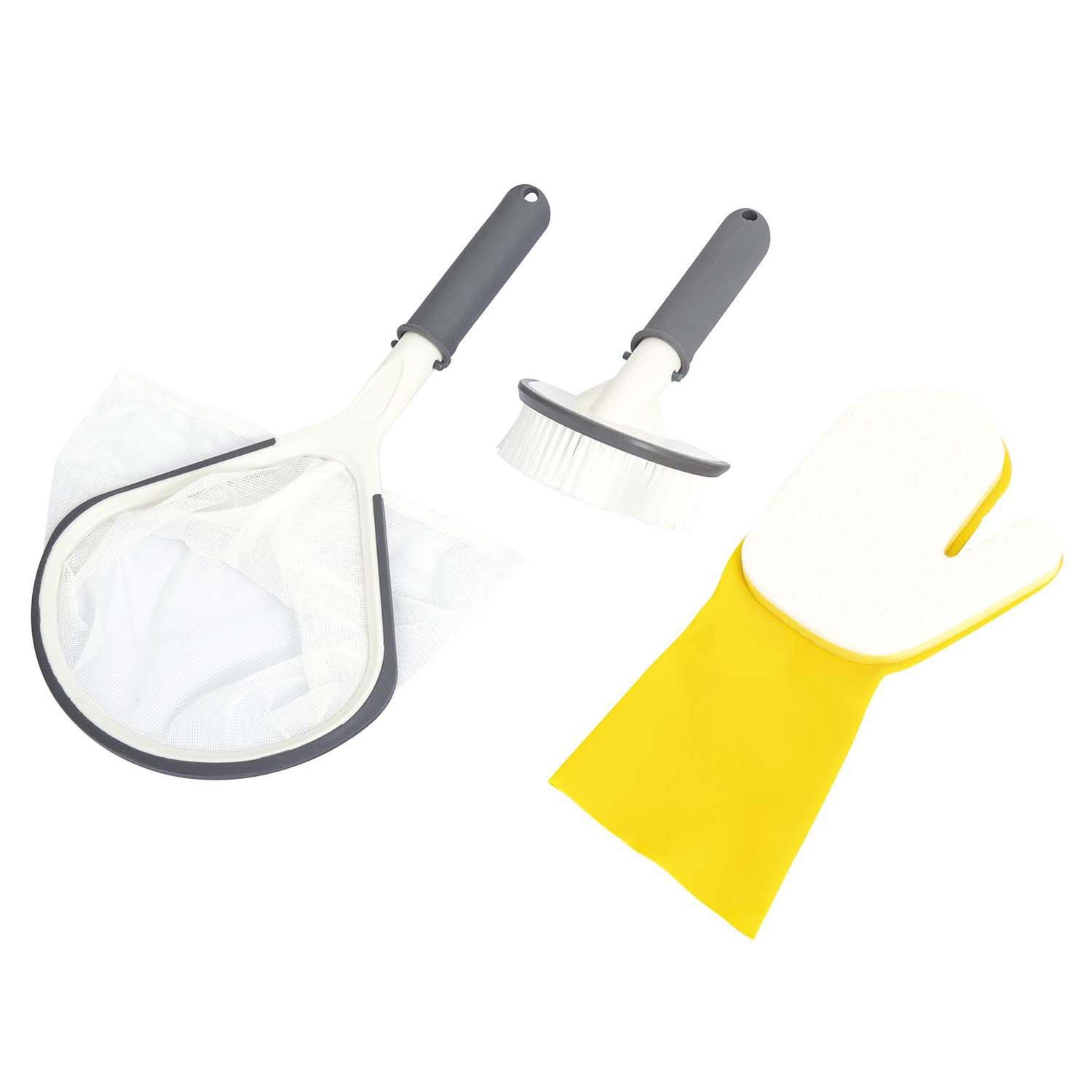 Bestway LAY-Z-SPA XTRAS 3in1 Pool Spa Cleaning Tool Set White/Black