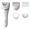 Philips Epilator Series 8000, Wet and Dry, Cordless, 5 Accessories.