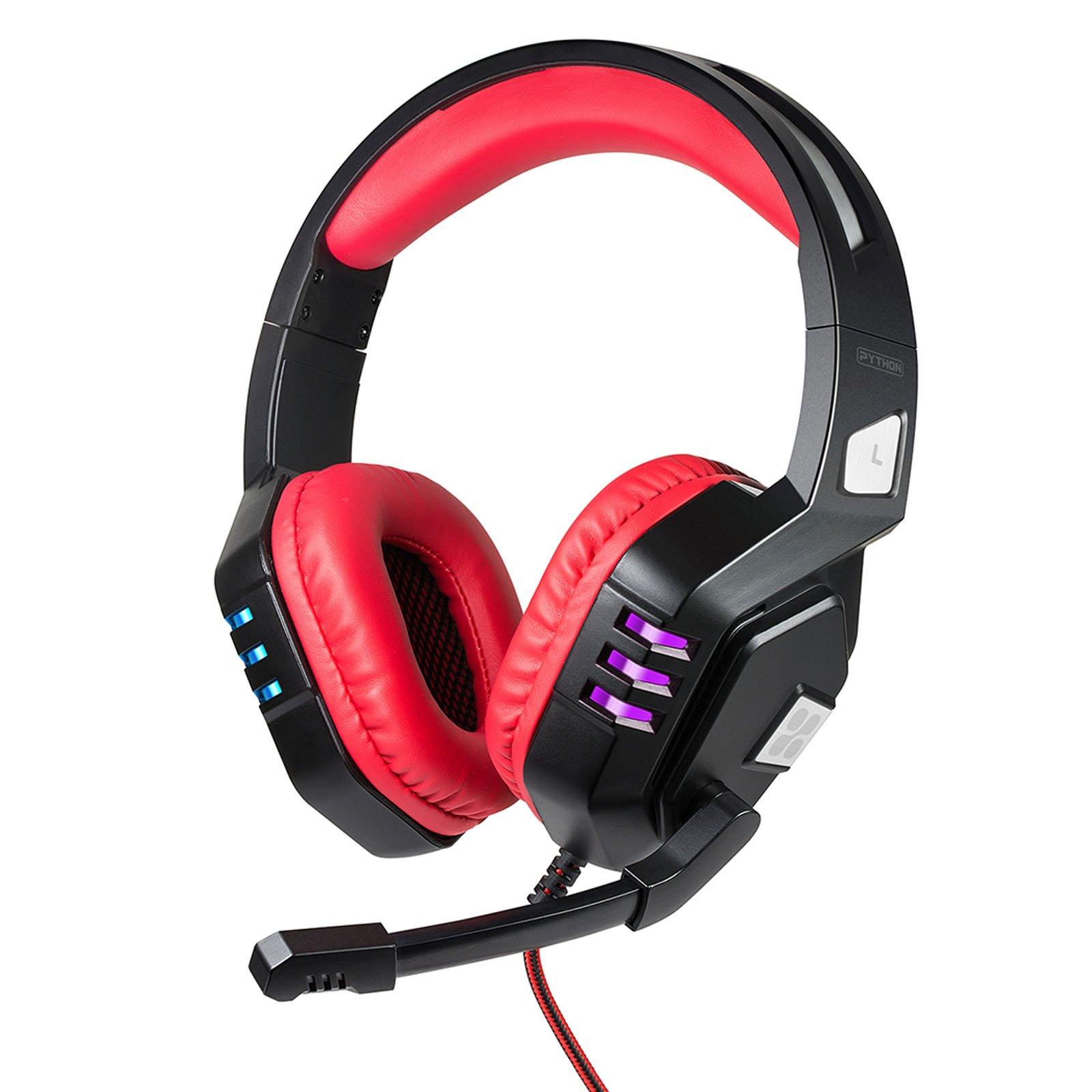 Promate, Python Wired Gaming PC Headset With Extended Microphone, Black ...