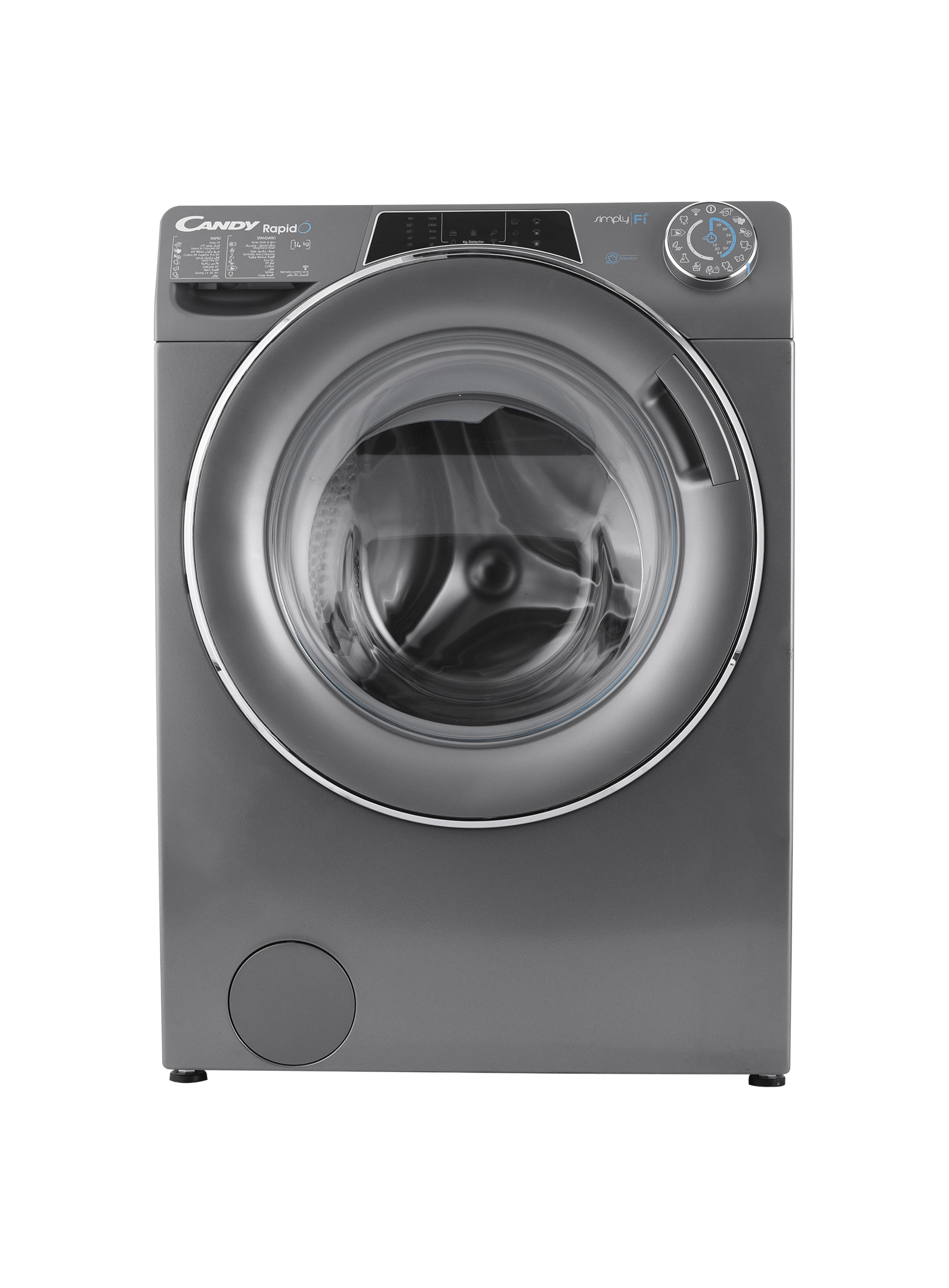 Buy Candy Front Load  Washing Machine 14kg ,1400rpm, Inverter, Wifi+BT, Anthracite in Saudi Arabia