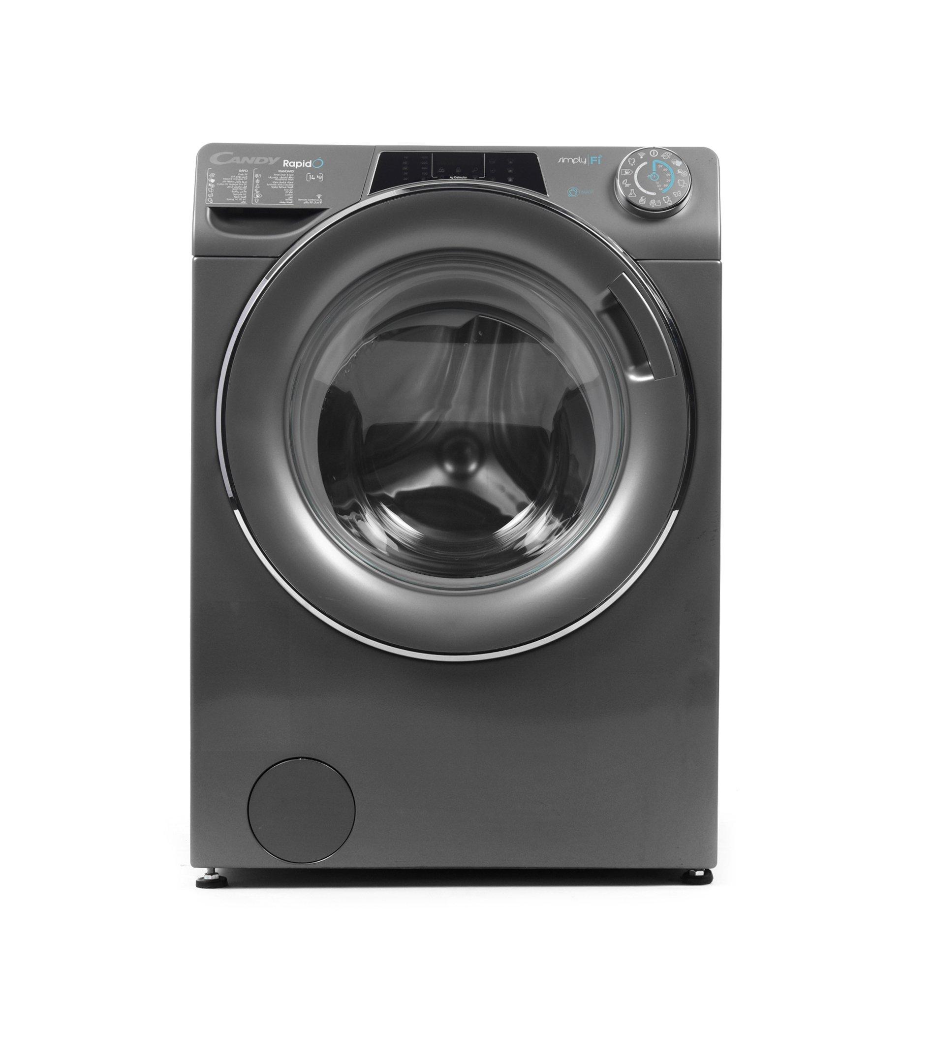 Buy Candy Front Load  Washing Machine 14kg ,1400rpm, Inverter, Wifi+BT, Anthracite in Saudi Arabia