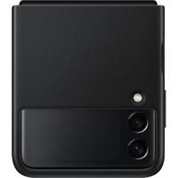Samsung Galaxy Z Flip 3 Leather Cover, Black