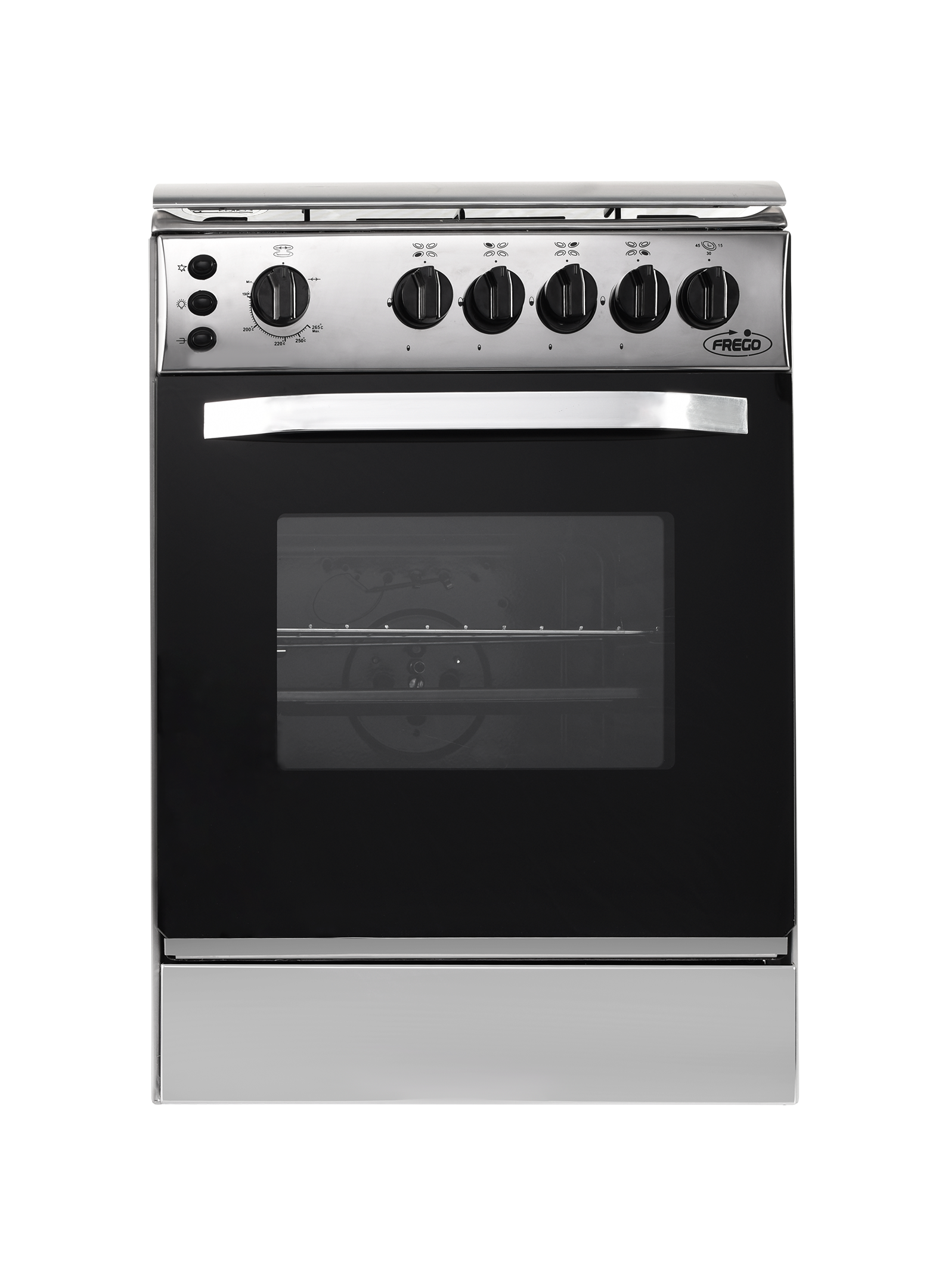 Frego Gas Cooker 55x55 4 Gas Burners Full Safety Stainless Steel Extra Saudi