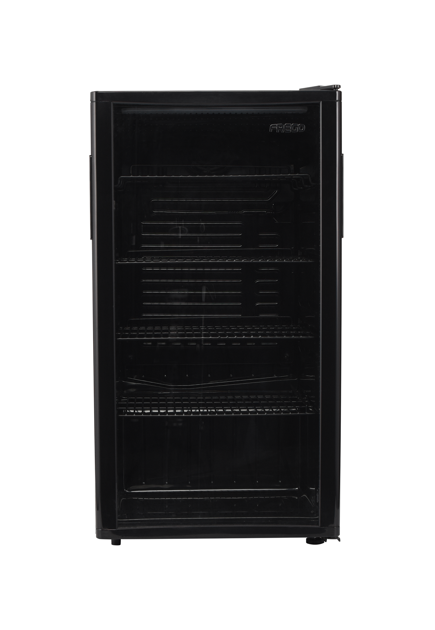 Frego Refrigerator Mini Bar 3 2cu Ft 92l Glass Door Showcase Black Extra Saudi