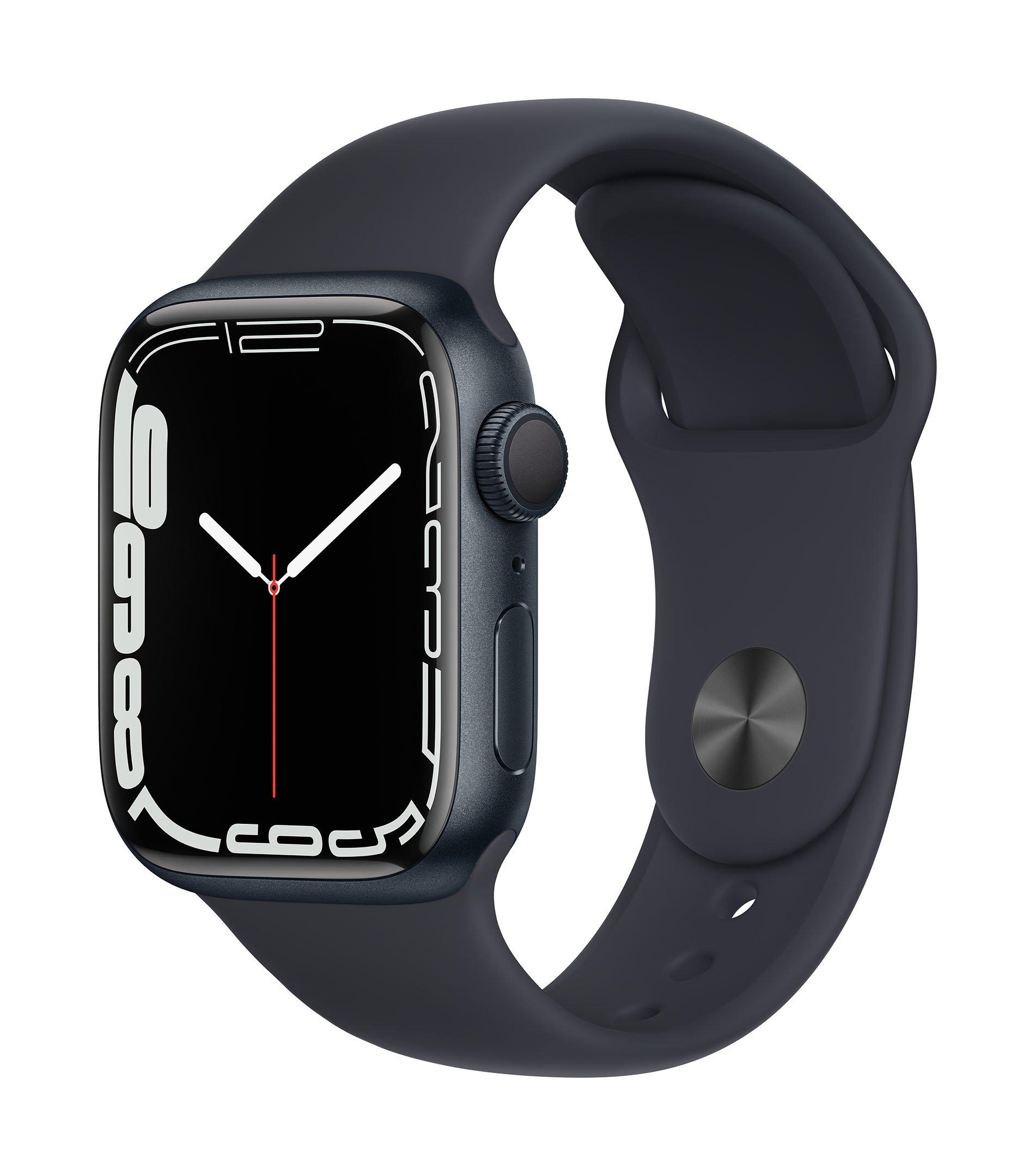 Buy Apple Watch Series 7 GPS, 41mm Midnight Aluminium Case with Midnight Sport Band in Saudi Arabia