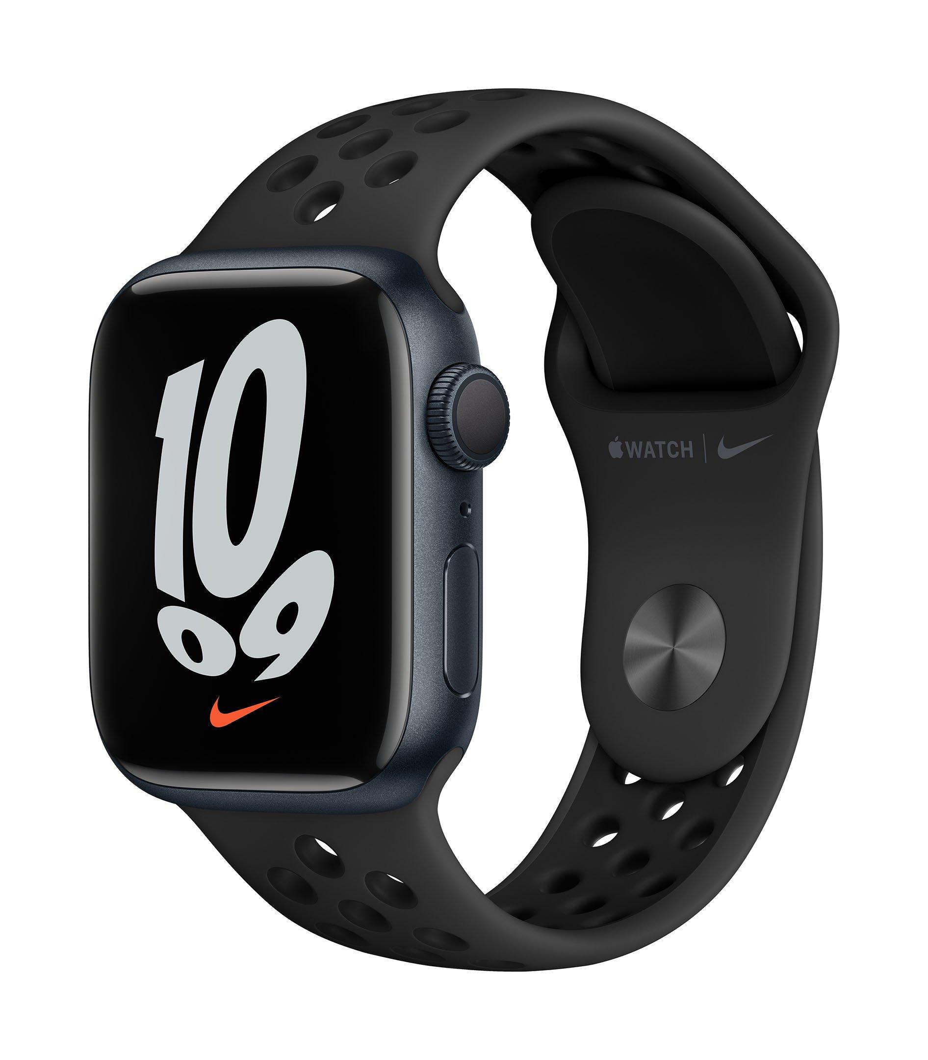 Apple Watch Nike Series 7 GPS, 41mm Midnight Aluminium Case with