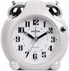 Rhythm NR03 Alarm Clock, Plastic Material, White