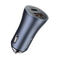 Baseus 40W Golden Contactor Pro Dual Quick Charger Car Charger U+U, Blue.