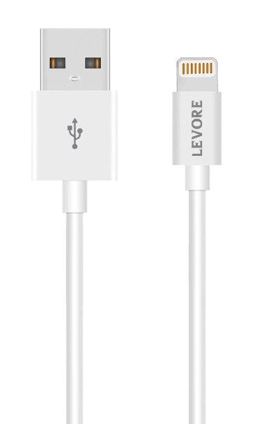 Levore PVC CableUSB A to Lightning, 1.8M, White - eXtra