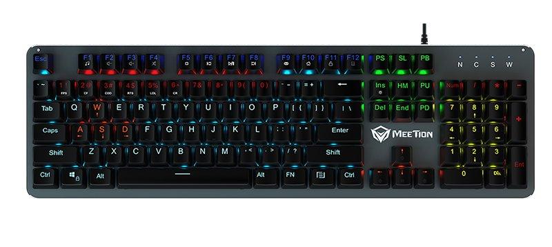 Meetion MK007 Mechanical Wired Gaming PC Keyboard With RGB Backlit Grey