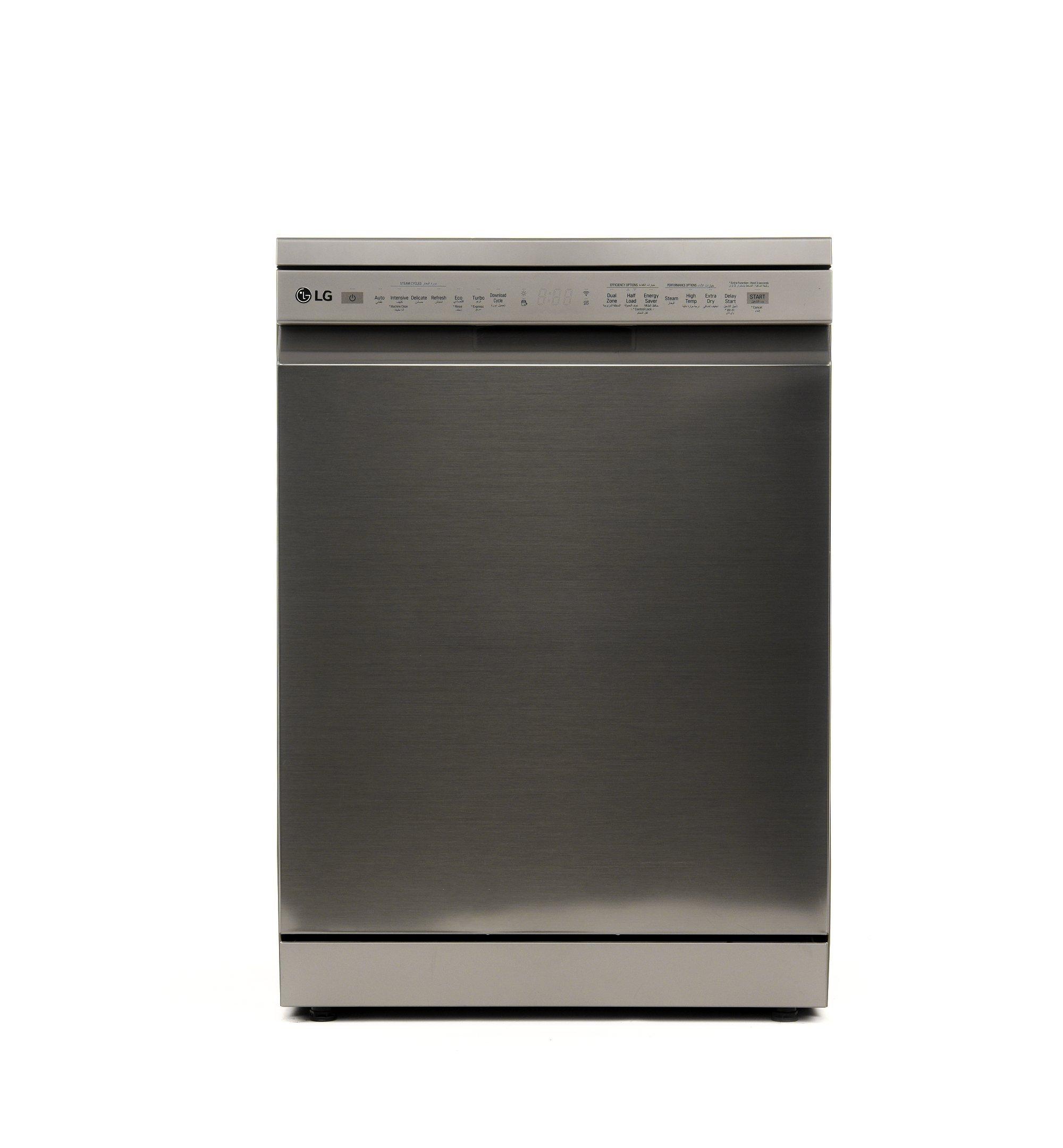Buy LG Dishwasher,14 Place Setting, Quad Wash, Easy Rack plus, Platinum Silver in Saudi Arabia