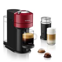 Nespresso Vertuo Next Coffee Machine, Red, With Aerocino 3 Milk Frother