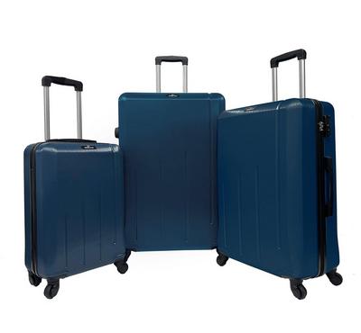 Buy Travel Plus, Line Set Of 3Pc Abs Luggage Trolley Case, Size 20/26/30 Inch, Blue in Saudi Arabia
