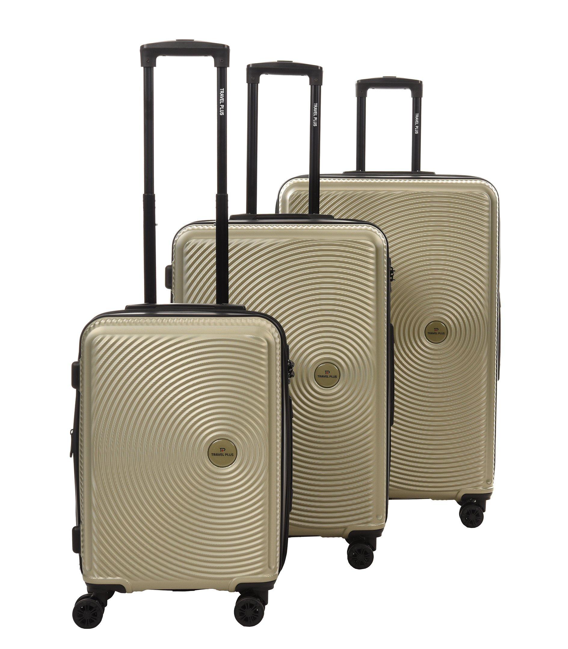 Travel Plus, Set Of 3Pcs Abs Luggage Trolley Case, Size 20/26/30