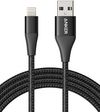 Anker Powerline Plus II 6ft Ligyhning Connector Cable, Black.