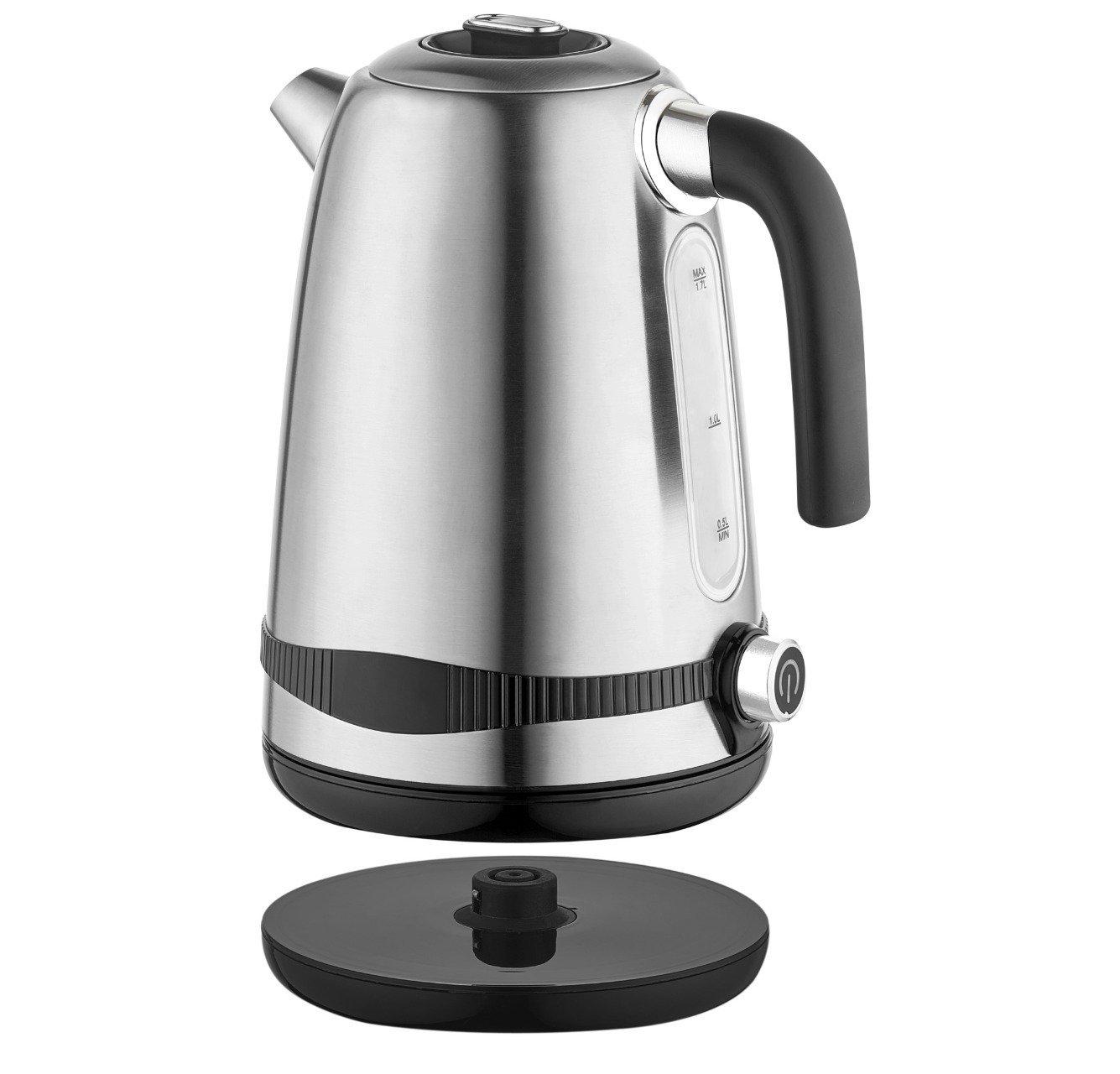 Clikon Digital Electric Jug Kettle,1.7L , 2200W Black/Stainless eXtra