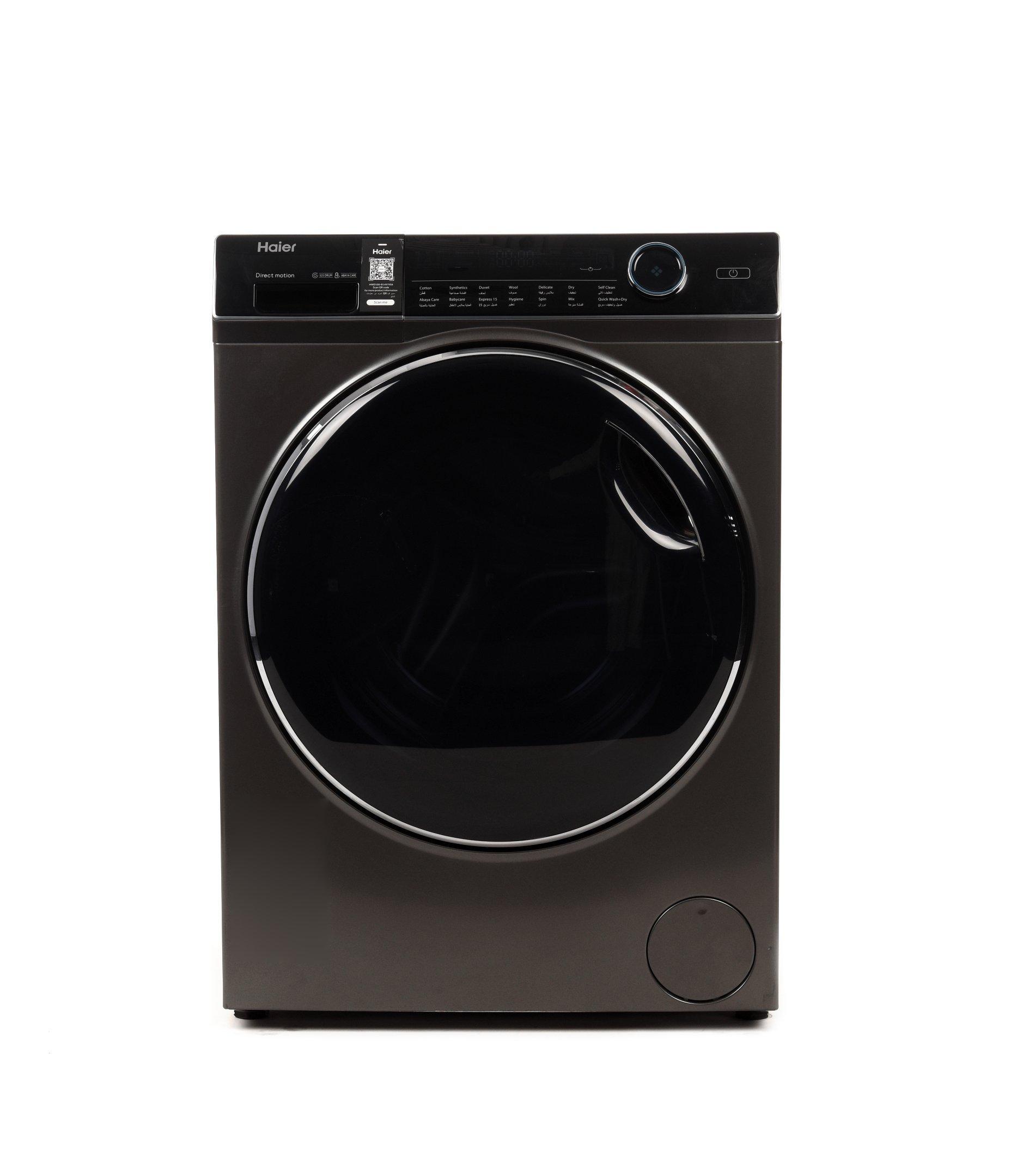 Haier Front Load Washer/Dryer Combo, 12/8 kg, 1400 RPM, Black Silver