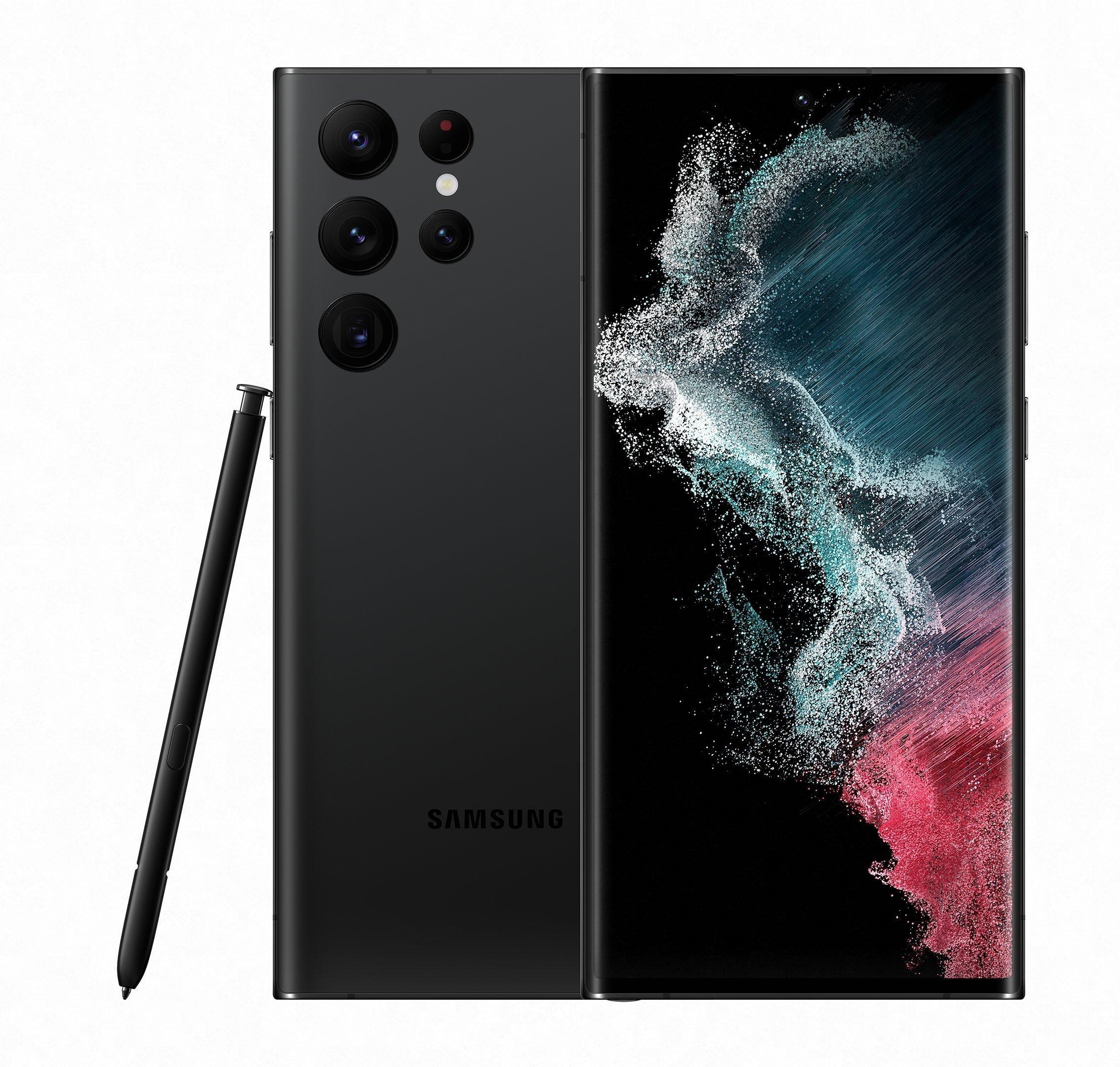 Samsung Galaxy S22 Ultra, 5G, 256GB, Phantom Black price in Saudi