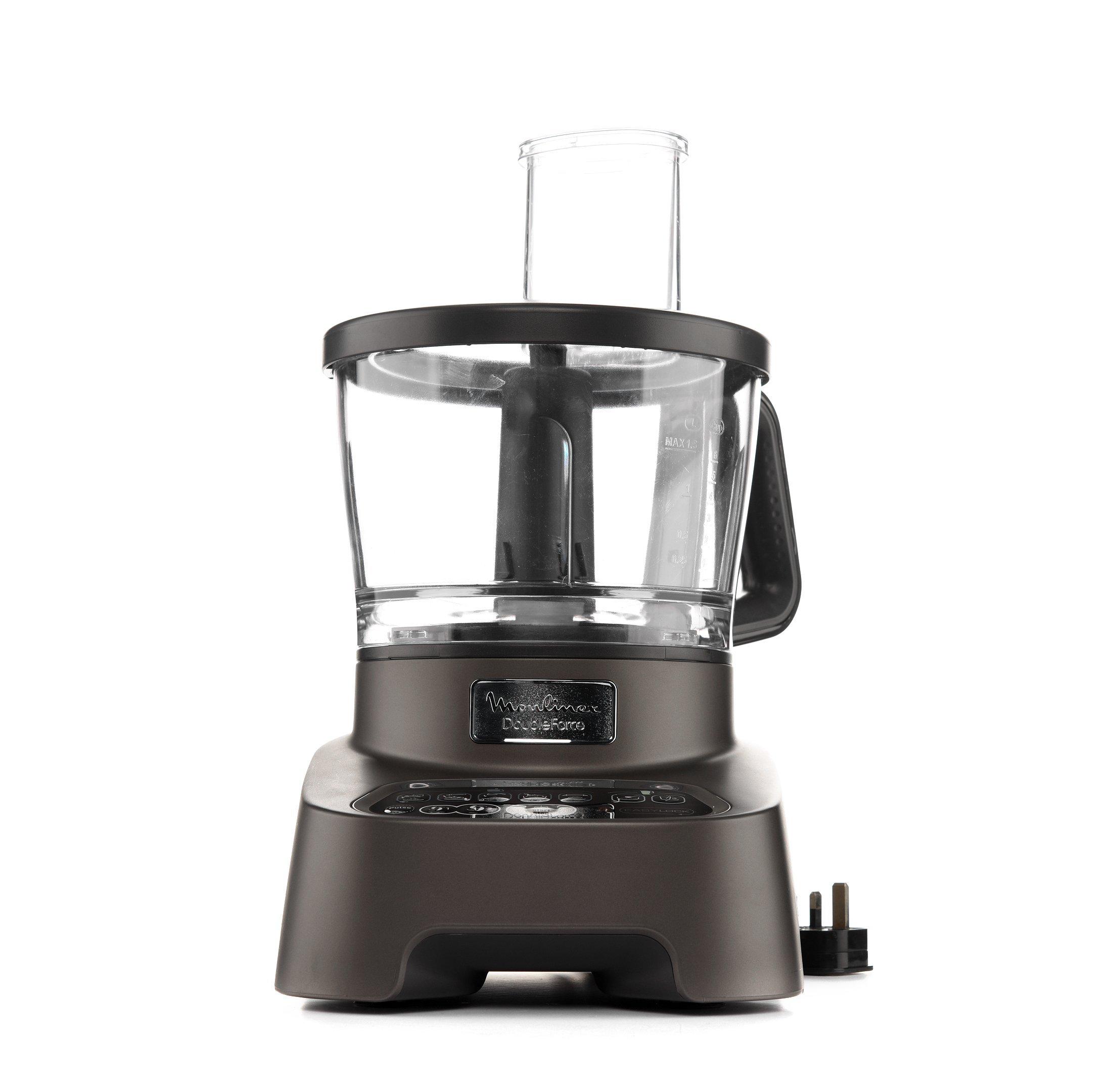 Moulinex Food Processor Double Force, Digital, 1000W, Gray - eXtra