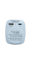Terminator 13A USB+Type C Fast Charger White.