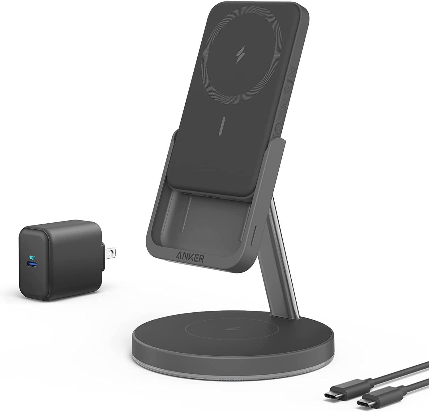 Anker maggo. Anker 2-in-1 Magnetic Wireless Charging Stand. Anker 633 Magnetic Battery. Anker Wireless Power Bank Maggo 7.5w with Stand (10 000mah) - Black. Беспроводное зарядное устройство Anker POWERWAVE Magnetic 2-in-1 Stand White (p/n a2543h21).