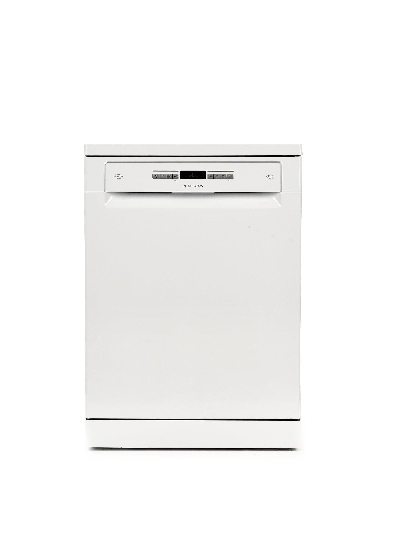 أريستون غسالة اطباق، 10 برامج، 15 مكان تخزين، إنفيرتر، أبيض اكسترا