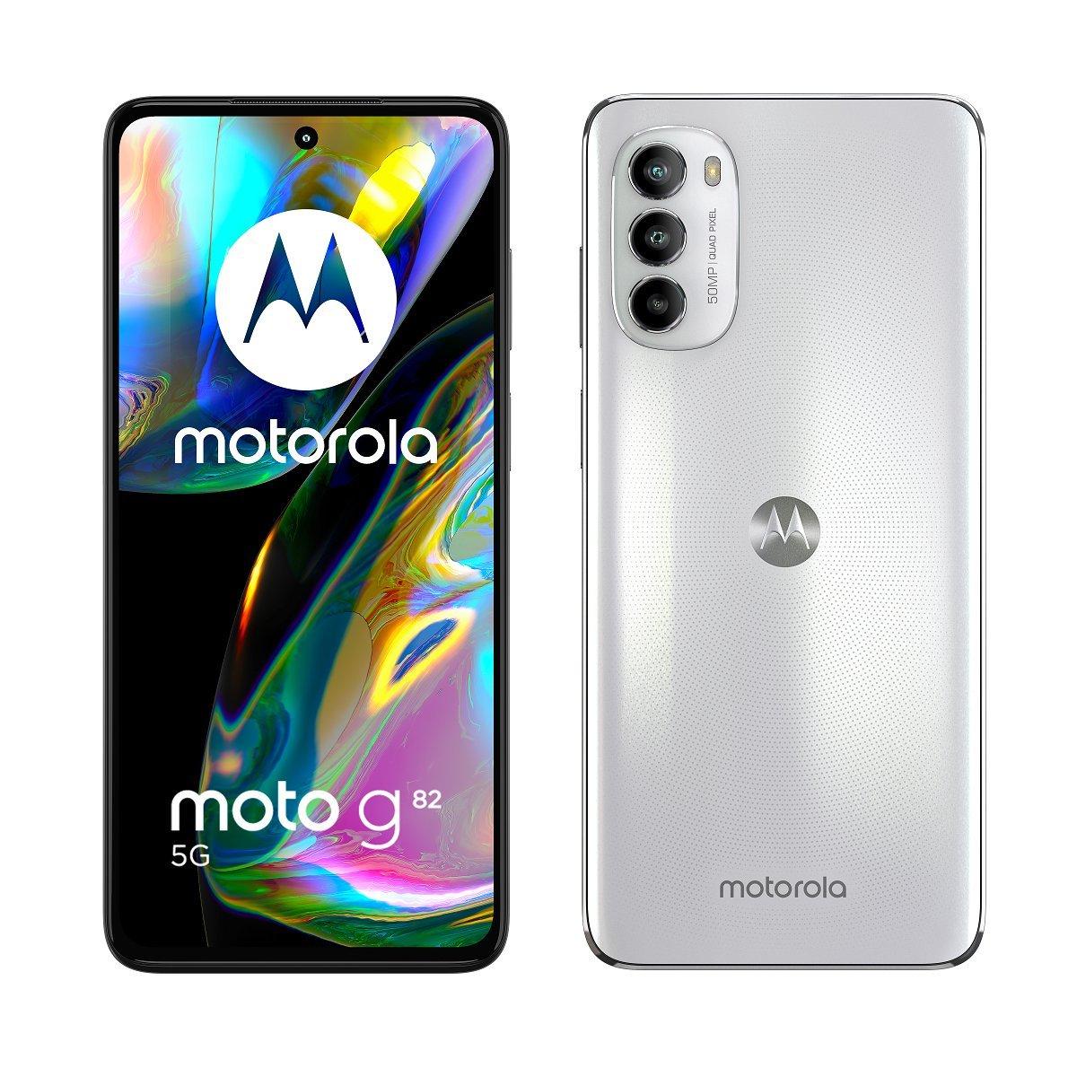 Buy Motorola G82, 5G, 128GB, White Lily in Saudi Arabia