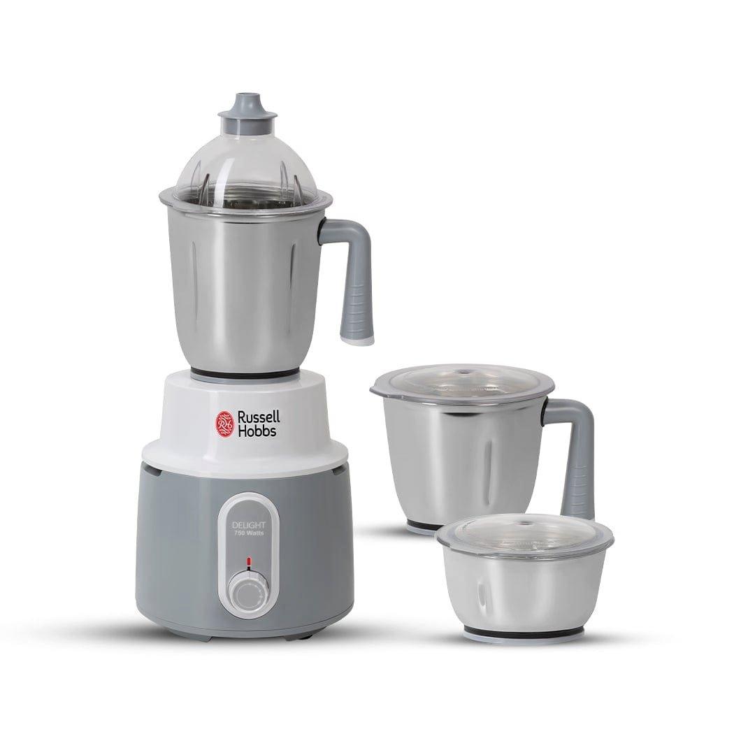 Russell Hobbs Mixer Grinder, 3 Jars (1.5L+1L+0.45L), 750W, Grey eXtra