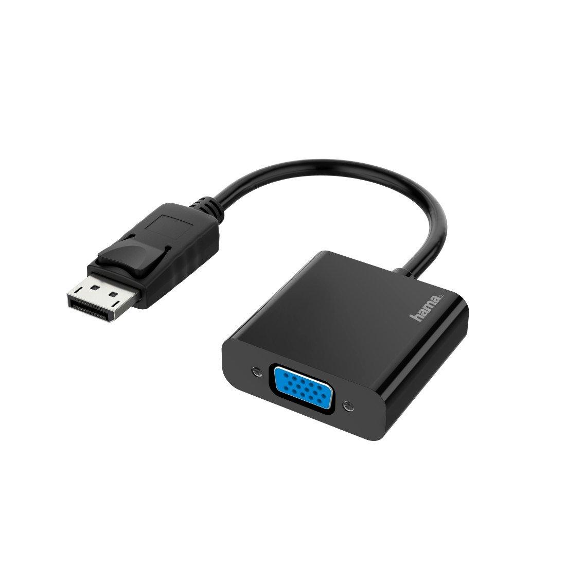 Hama Video Adapter, DisplayPort Plug VGA Socket, FHD, Black eXtra Oman