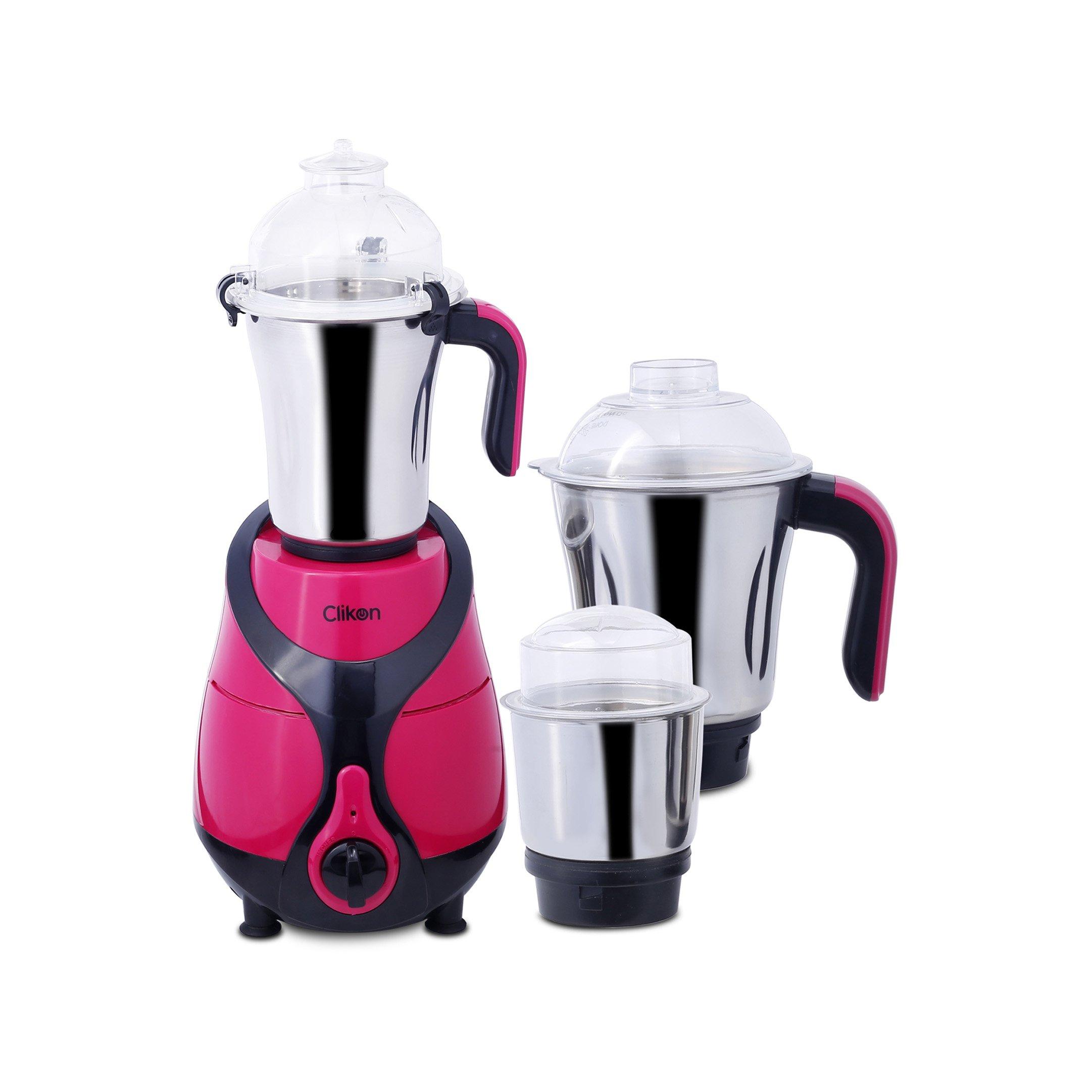 Clikon MAXIMA 3in1, 1.5L Mixer Grinder ,600W , Stainless Steel, Black