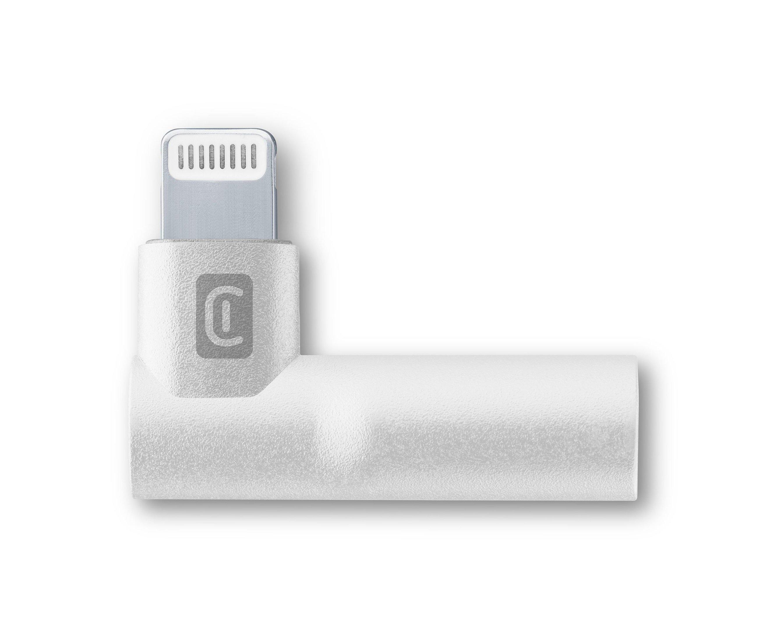 Cellularline, MFI 3.5mm Audio Adapter To Lightning White - eXtra Bahrain