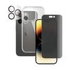 PanzerGlass iPhone 14 Pro Bundle Privacy (Screen Protector + Camera Lense + Hard Case), Clear