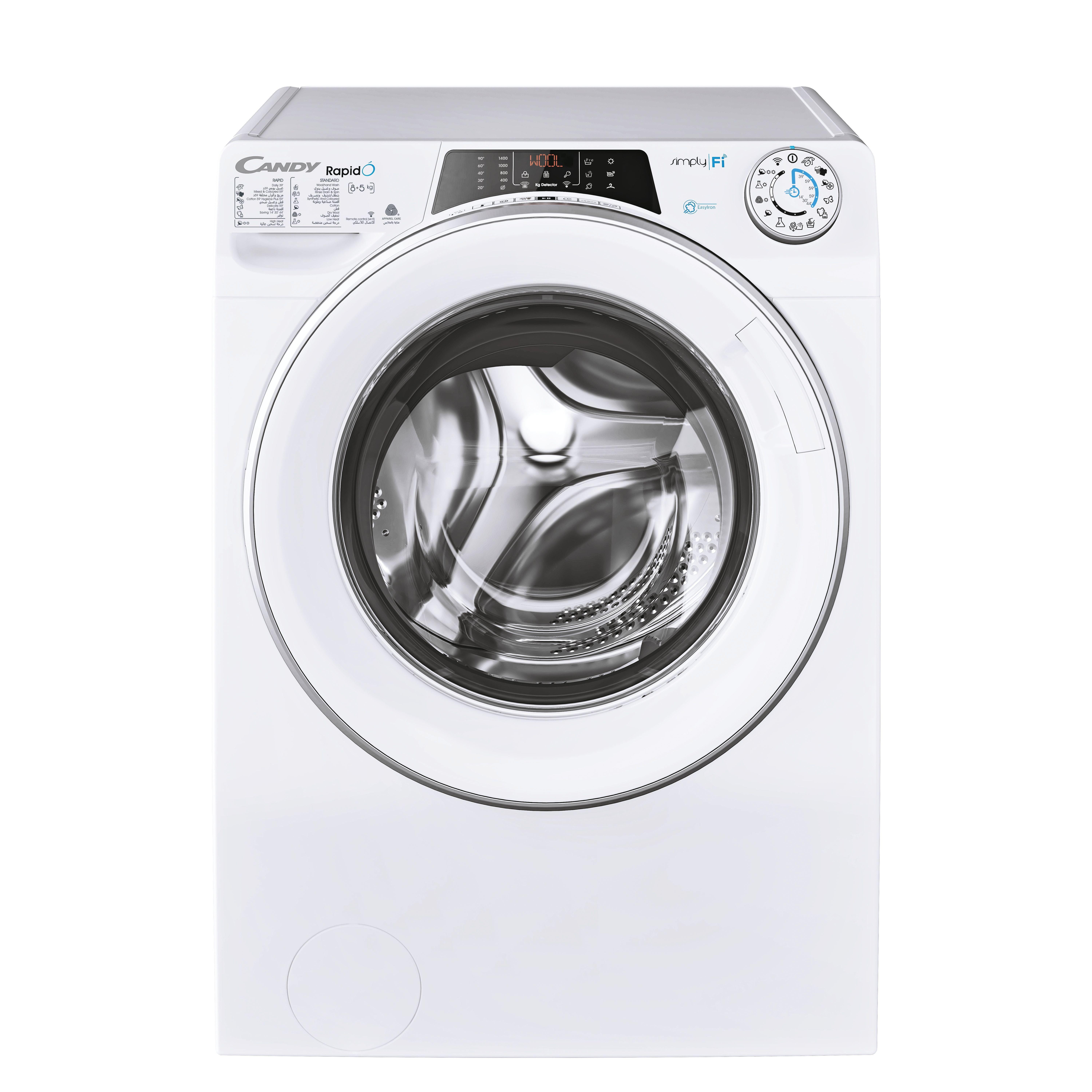 Buy Candy Front Load Washer/Dryer, 8kg Wash + 5kg Dry, White in Saudi Arabia