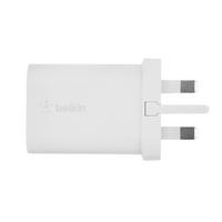 Belkin USB C PF 3.0 Wall Charger 25W With 1m USB C-C Cable, White
