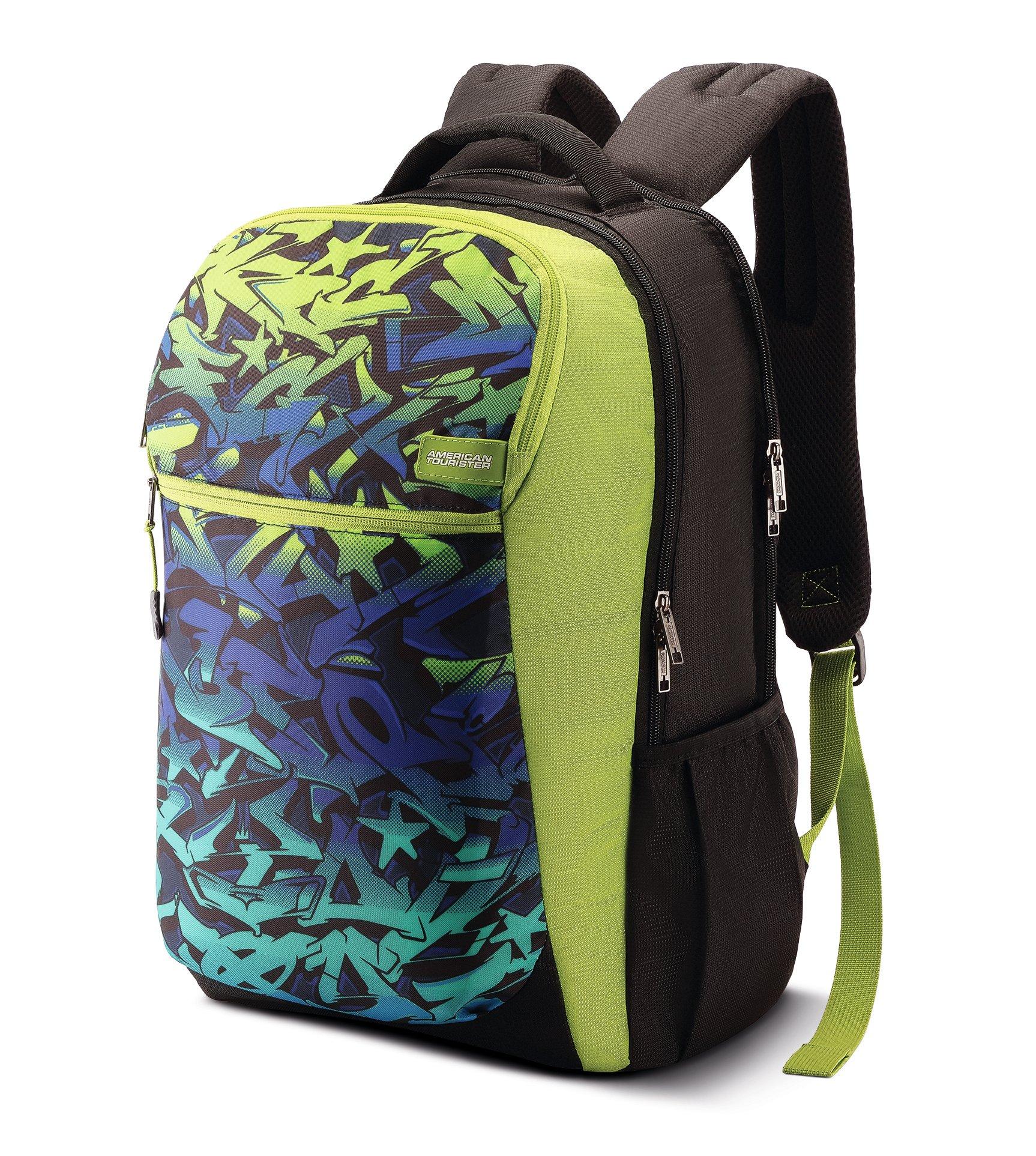 American Tourister Tango Backpack, Brown&Lime eXtra Oman