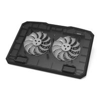 Port Ergonomic Notebook Cooling Stand, 2 USB Side Ports, Black