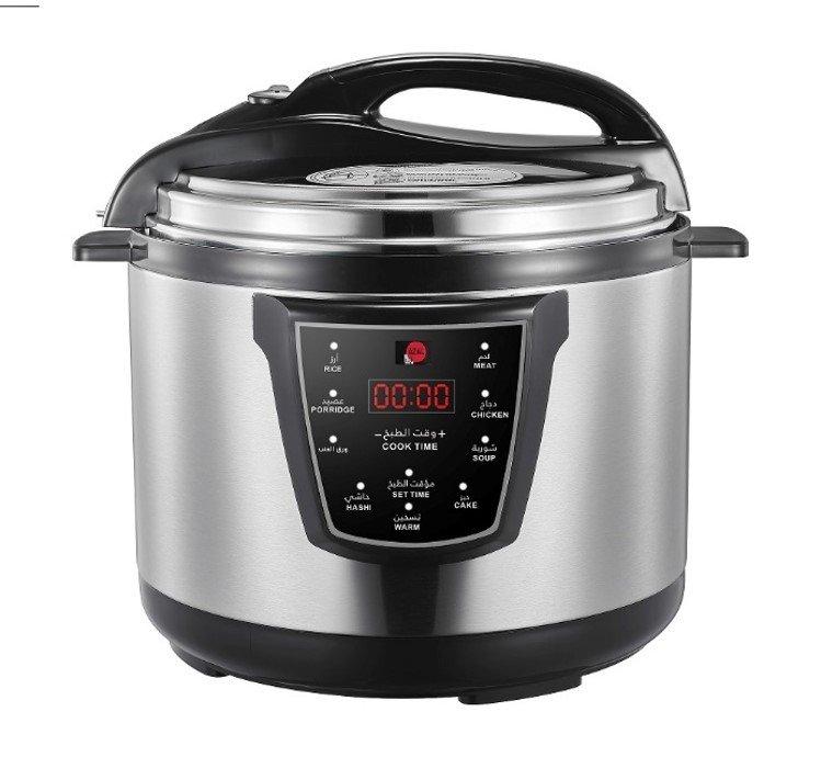 Azal 8L Pressure Cooker, 1200Watts, Dishwasher Safe, Steel Material
