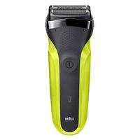 Braun 300s Series 3 Shaver, 3 Blades, 30Mins Usage, Black Green
