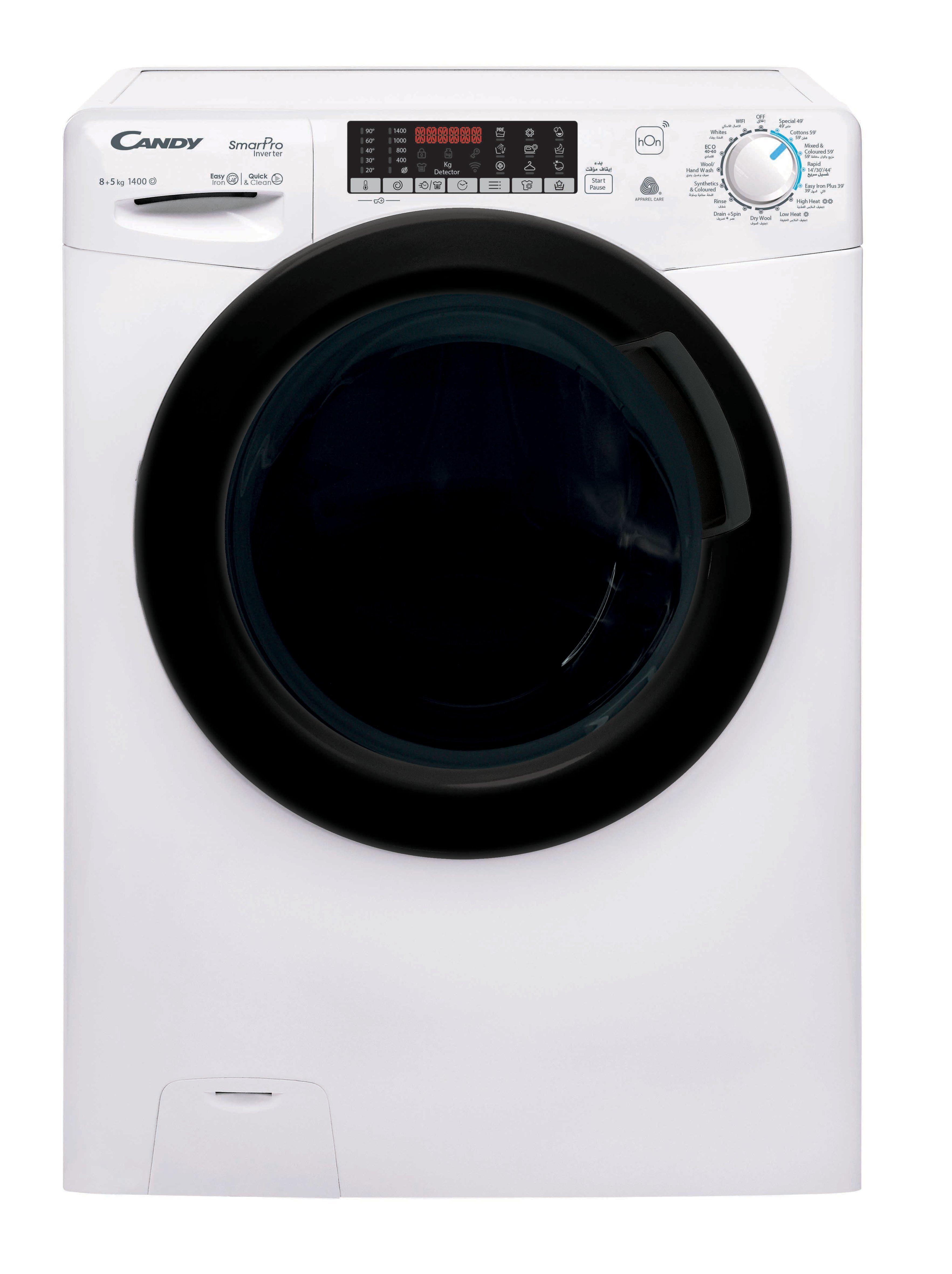 Candy Smart Washer/Dryer, 8.0KG Wash / 5KG Dry, WiFi, Inverter, White